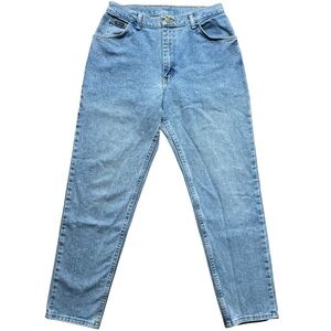 Vintage 90s Wrangler High Rise Mom Jeans Light Wash Denim 31